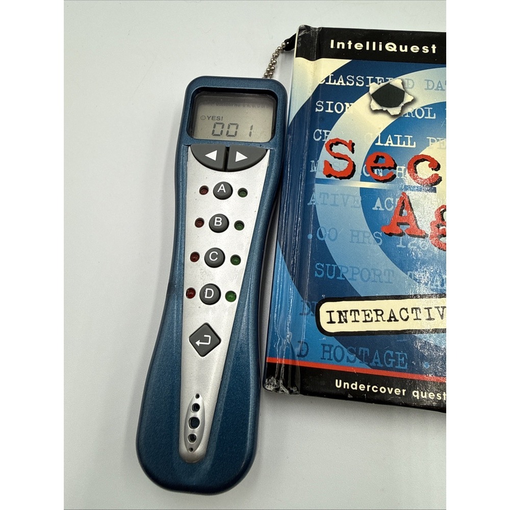 INTELLIQUEST Quizmo Handset Electronic Game Quiz Book Secret Agent VINTAGE RETRO